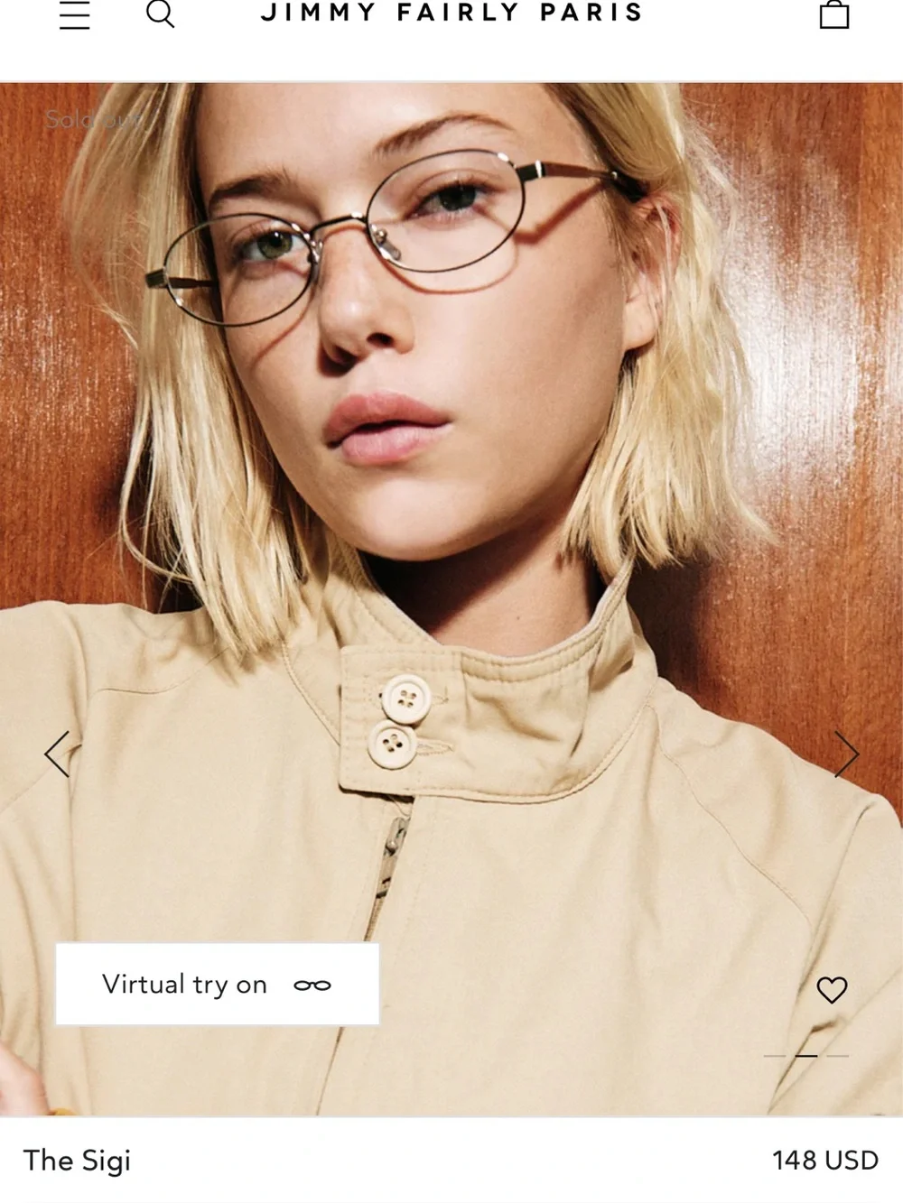 Jimmy Fairly m Sigi Silver Oval Glasses